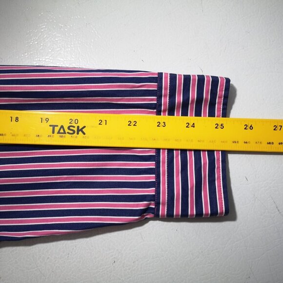 Lauren Ralph Lauren Ladies Size XL Pink & Navy Stripes Loose Fit Blouse - Picture 13 of 14